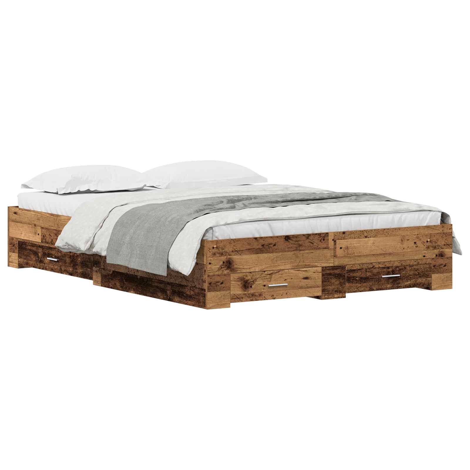 Krevetna konstrukcija Staro drvo 140 x 190 cm Konstruirano drvo
