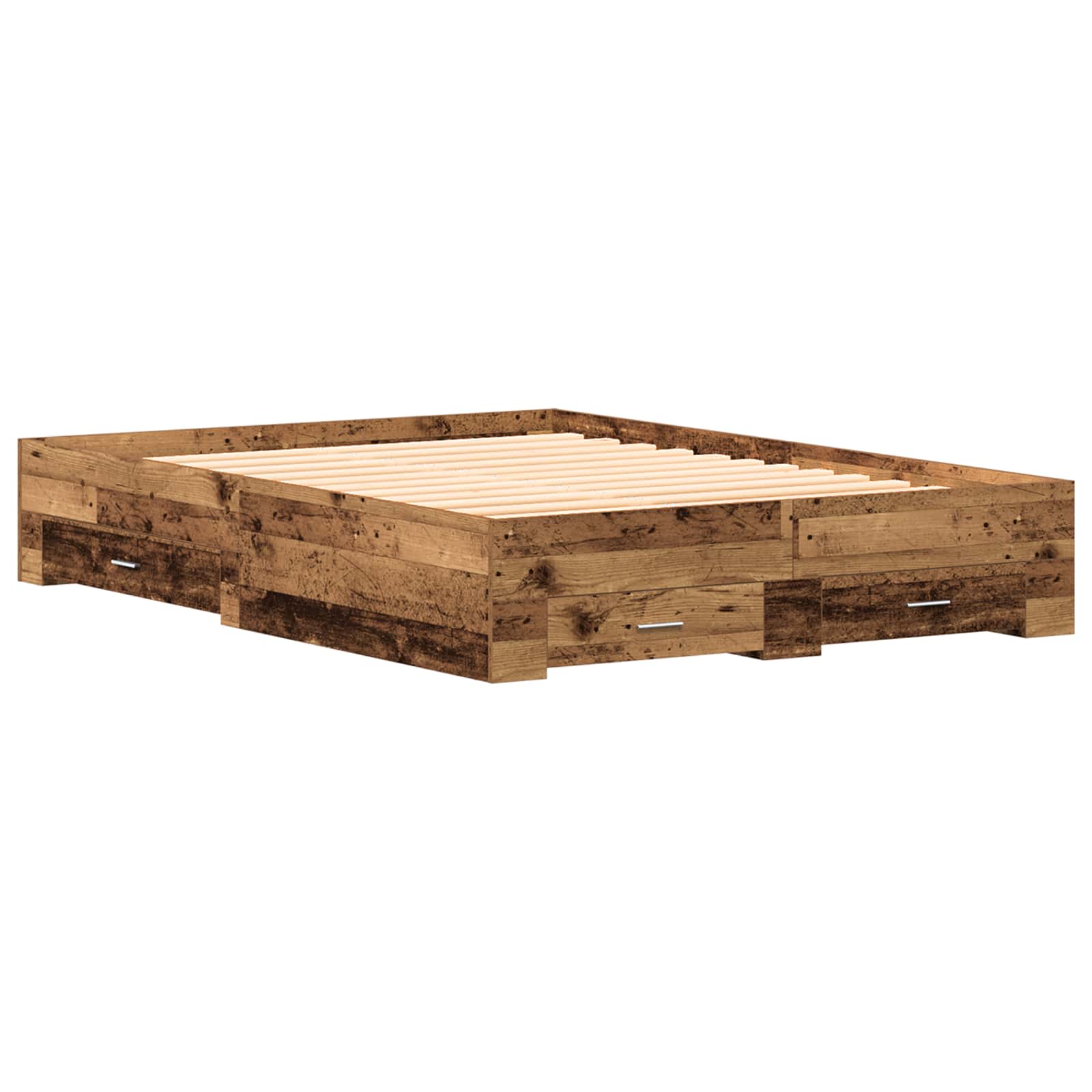 Krevetna konstrukcija Staro drvo 140 x 190 cm Konstruirano drvo