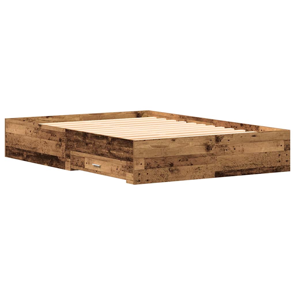 Krevetna konstrukcija Staro drvo 140 x 190 cm Konstruirano drvo