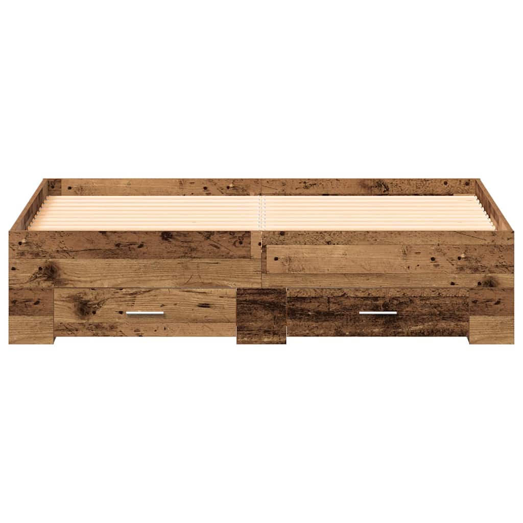 Krevetna konstrukcija Staro drvo 140 x 190 cm Konstruirano drvo