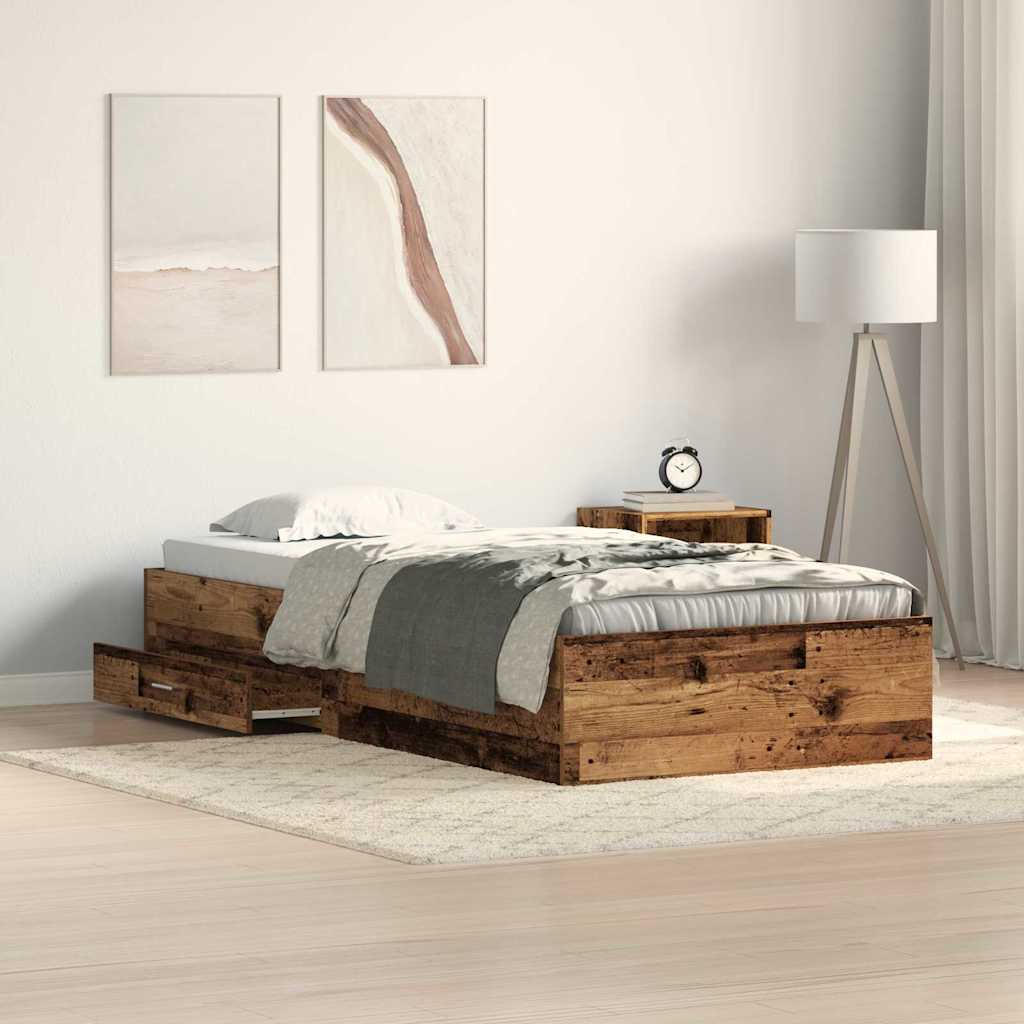 Krevetna konstrukcija Staro drvo 100 x 200 cm Konstruirano drvo