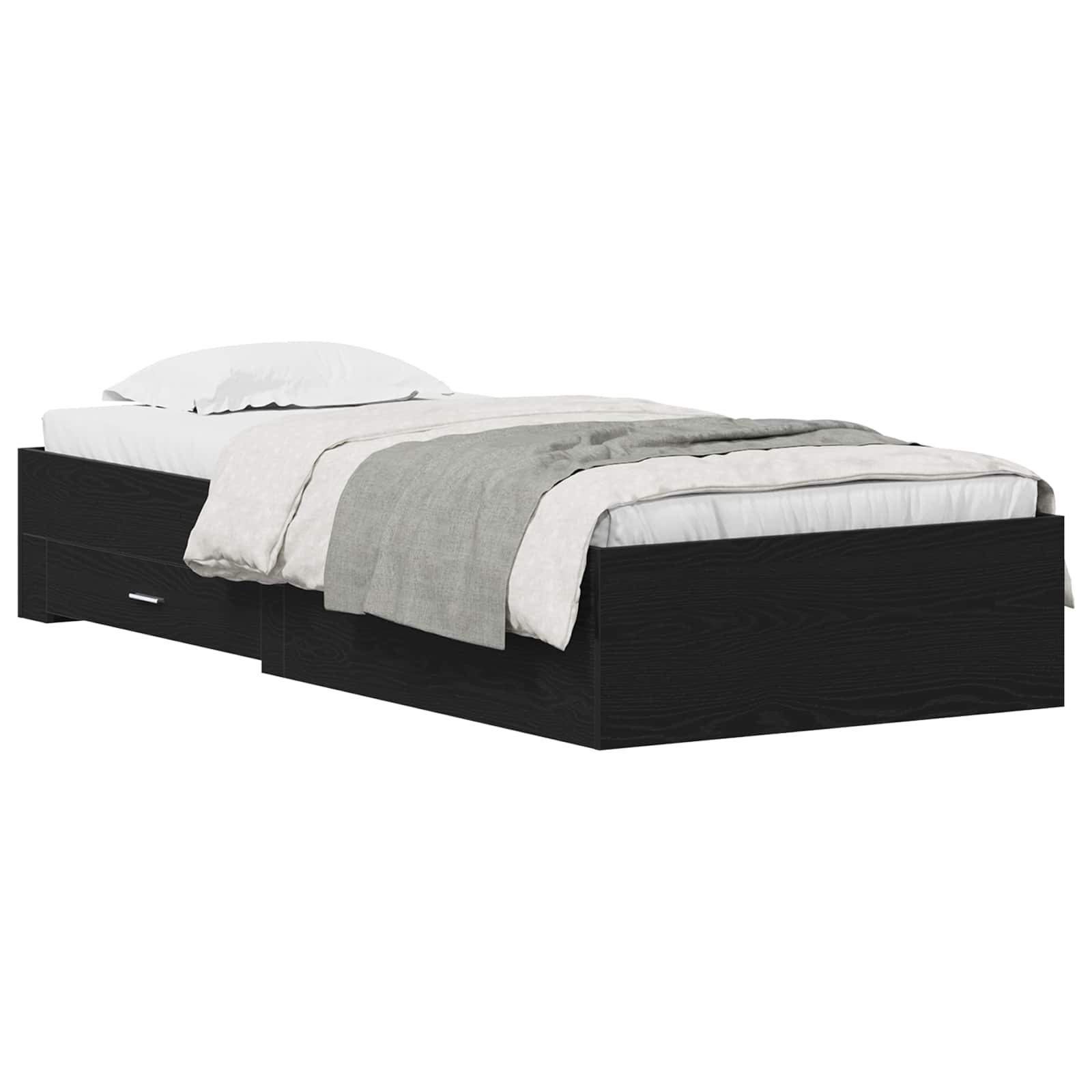 Krevetna konstrukcija Crni hrast 100 x 200 cm Konstruirano drvo
