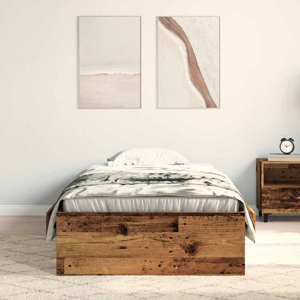 Krevetna konstrukcija Staro drvo 90 x 200 cm Konstruirano drvo