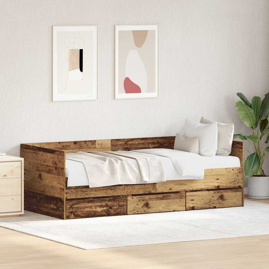 Krevet na dan Staro drvo 90 x 200 cm Konstruirano drvo