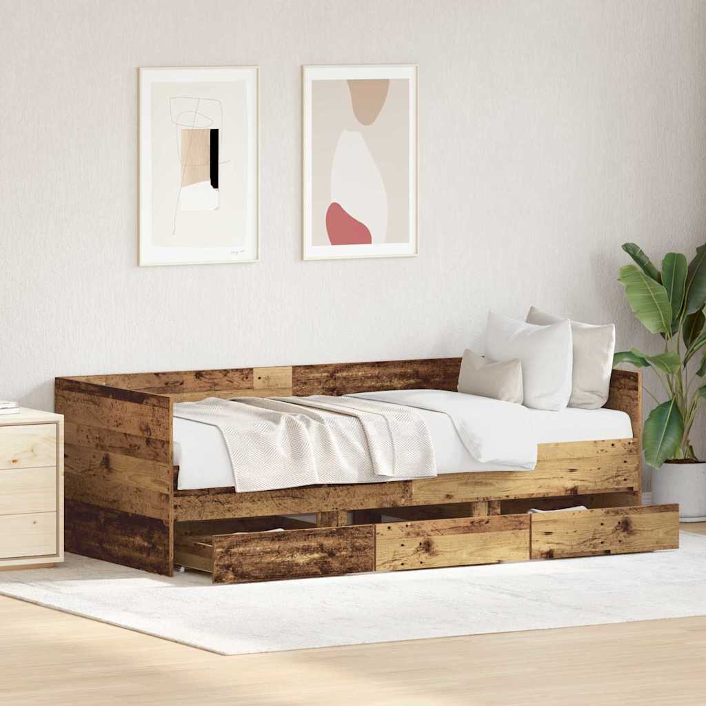 Krevet na dan Staro drvo 90 x 200 cm Konstruirano drvo