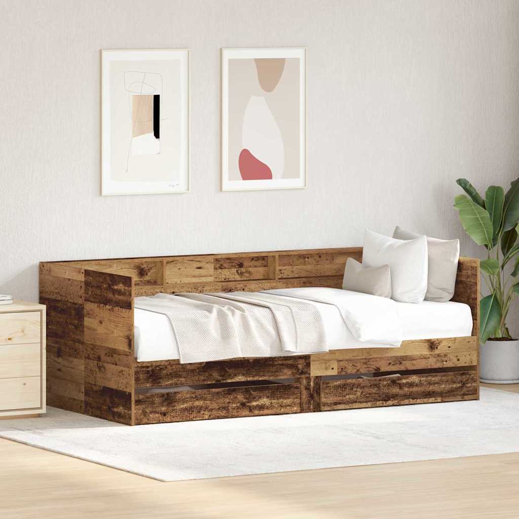 Krevet na dan Staro drvo 75 x 190 cm Konstruirano drvo