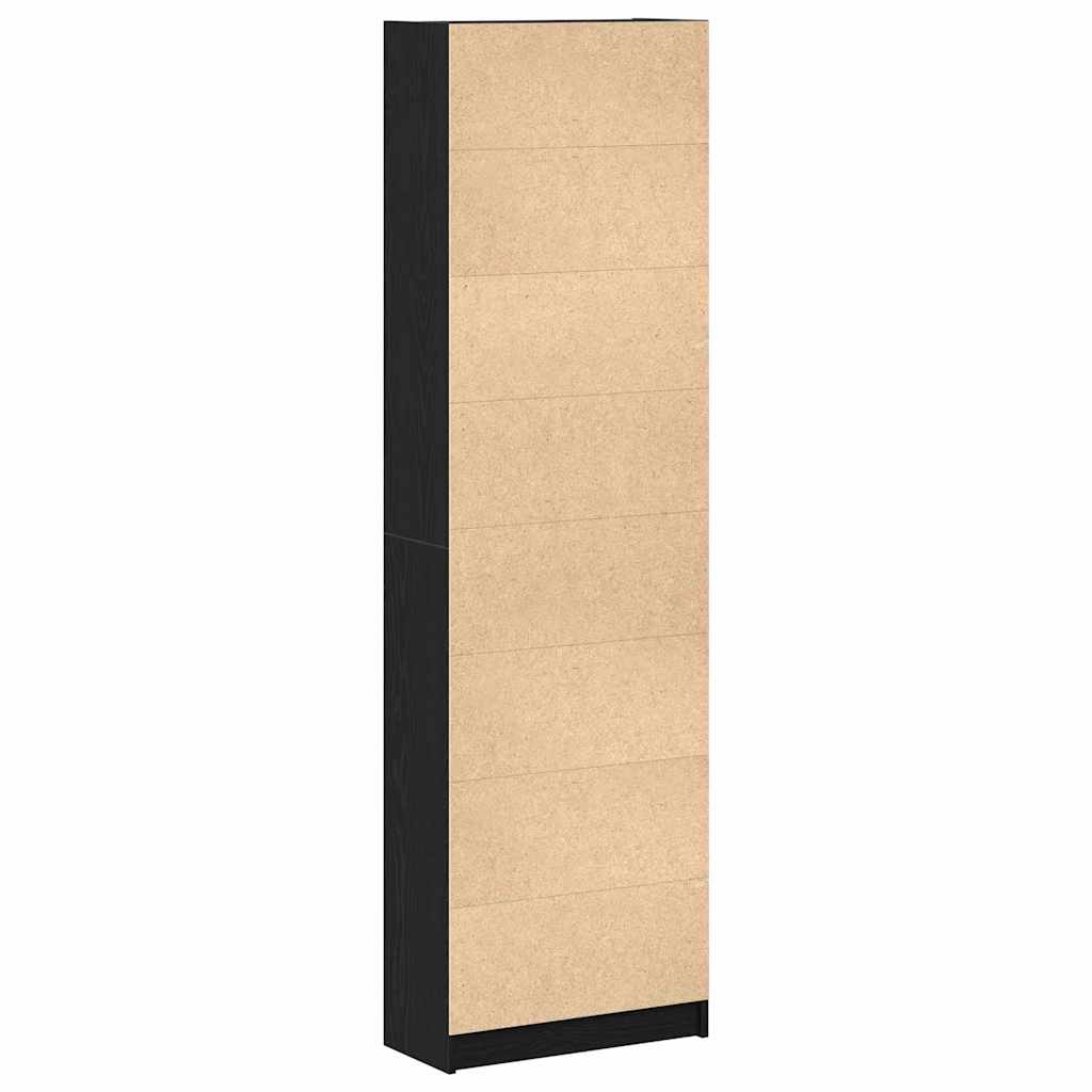 Ormarić s policom Crni hrast 55 x 25 x 189 cm Konstruirano drvo