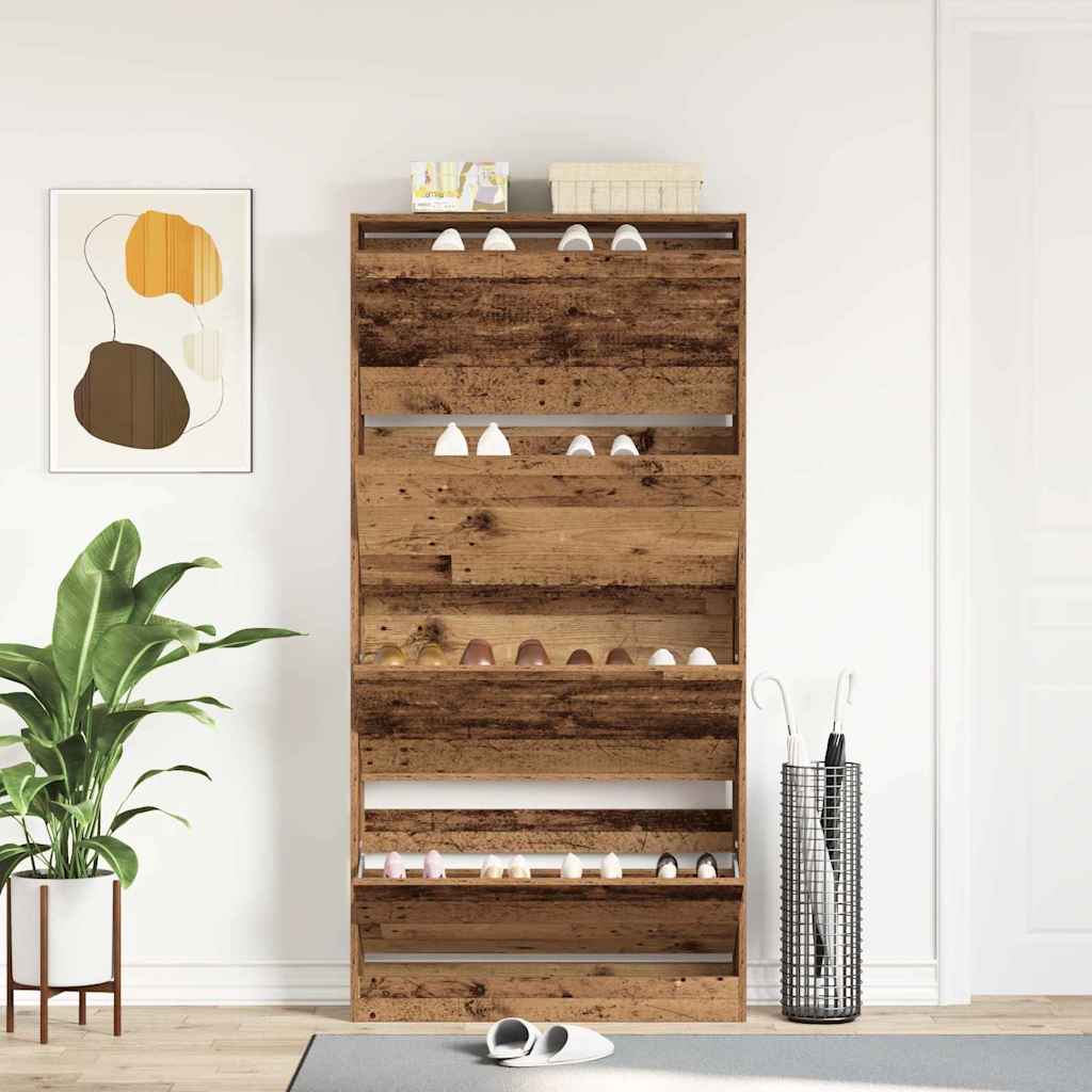 Ormar za cipele Staro drvo 80 x 21 x 163,5 cm Konstruirano drvo