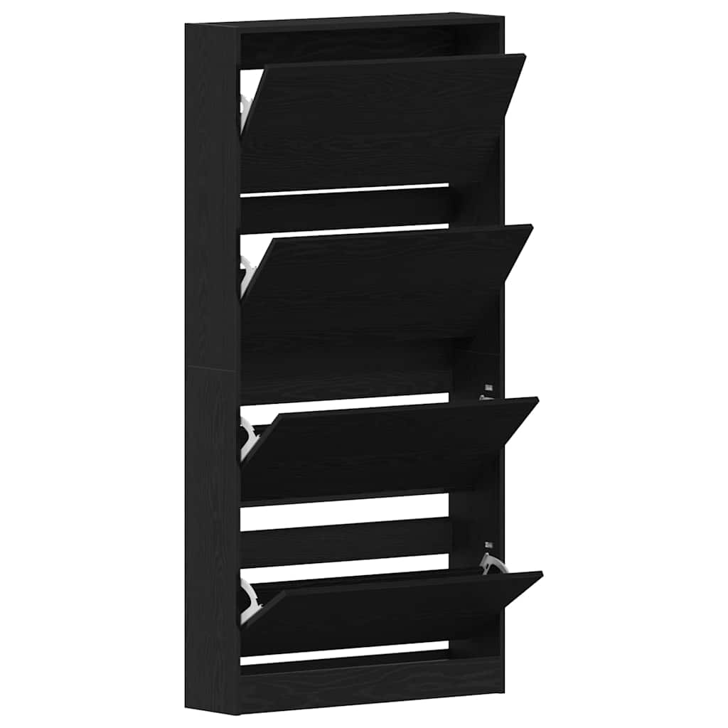 Ormar za cipele Crni hrast 80 x 21 x 163,5 cm Konstruirano drvo