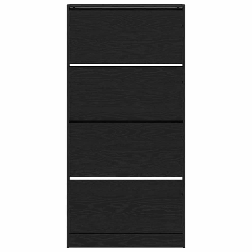 Ormar za cipele Crni hrast 80 x 21 x 163,5 cm Konstruirano drvo