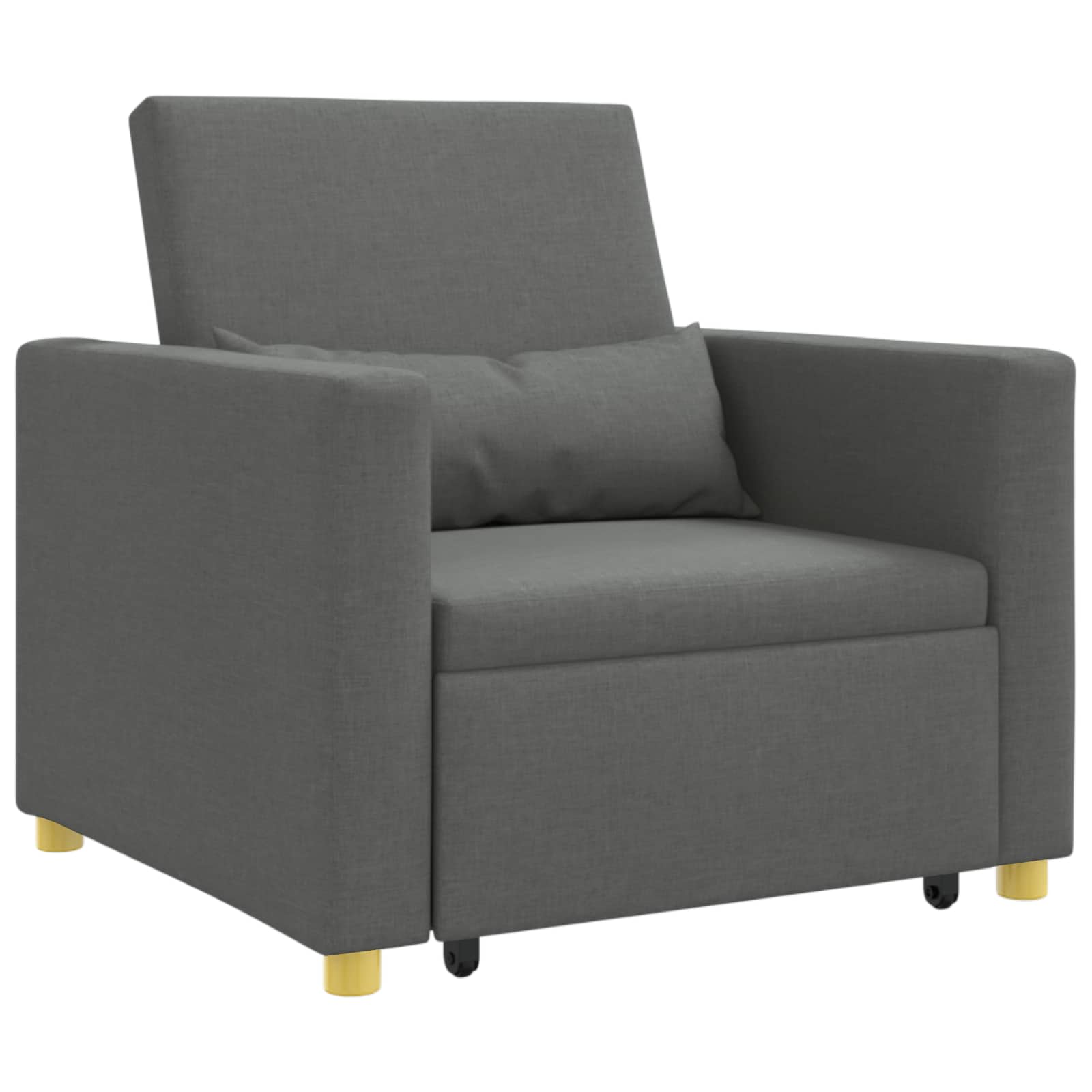 Sofa na razvlačenje Singl Tamno siva 90 x 165 x 87 cm tkanina