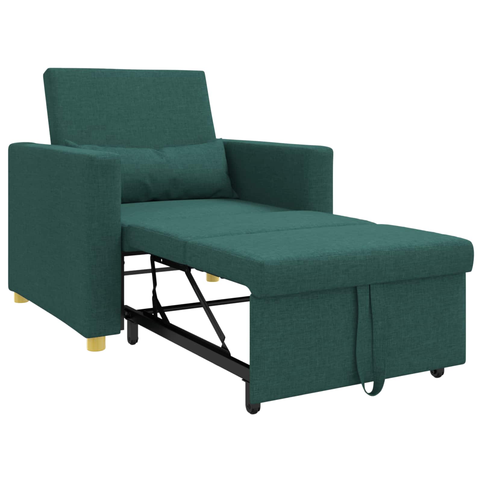 Sofa na razvlačenje Singl Tamnozelena 90 x 165 x 87 cm tkanina