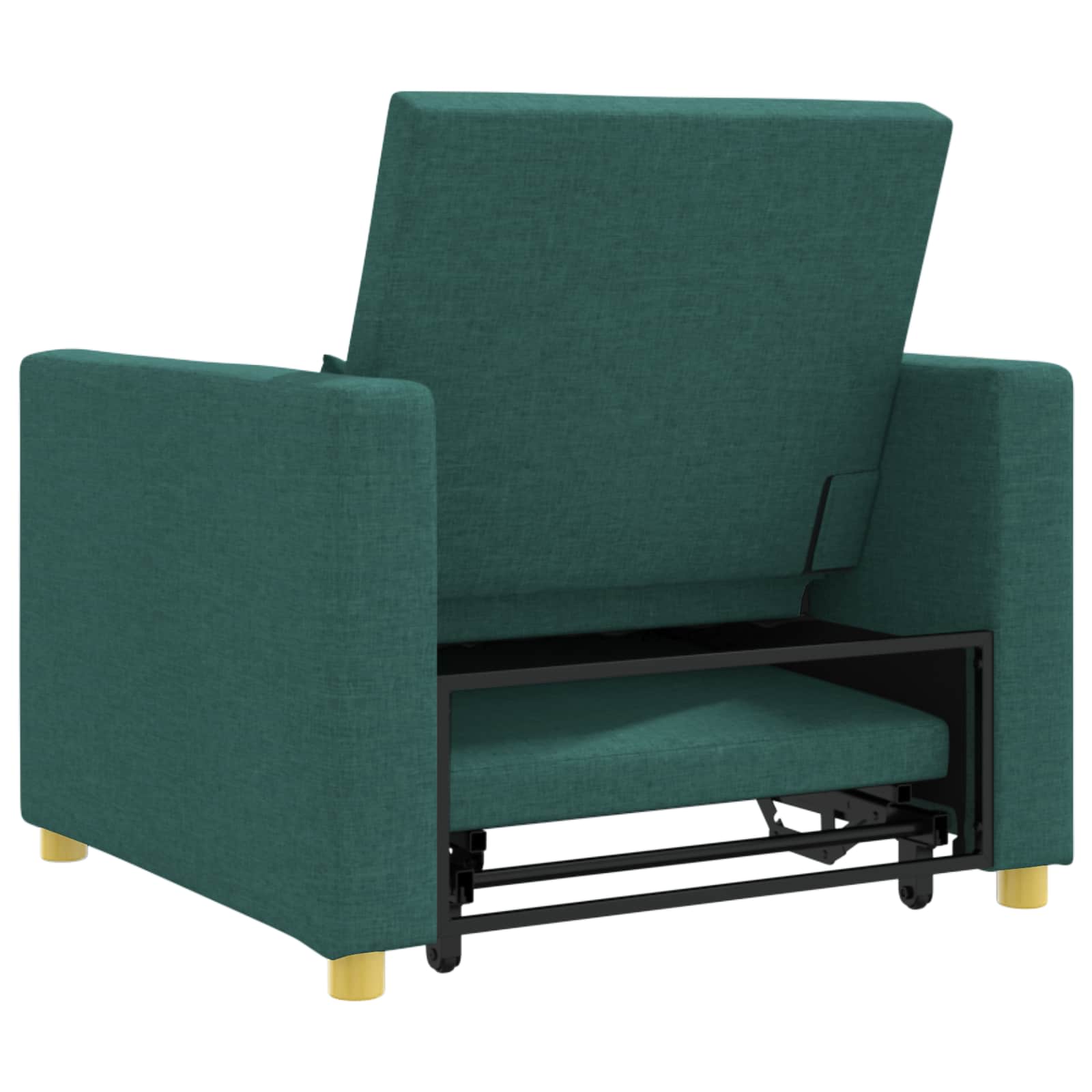 Sofa na razvlačenje Singl Tamnozelena 90 x 165 x 87 cm tkanina