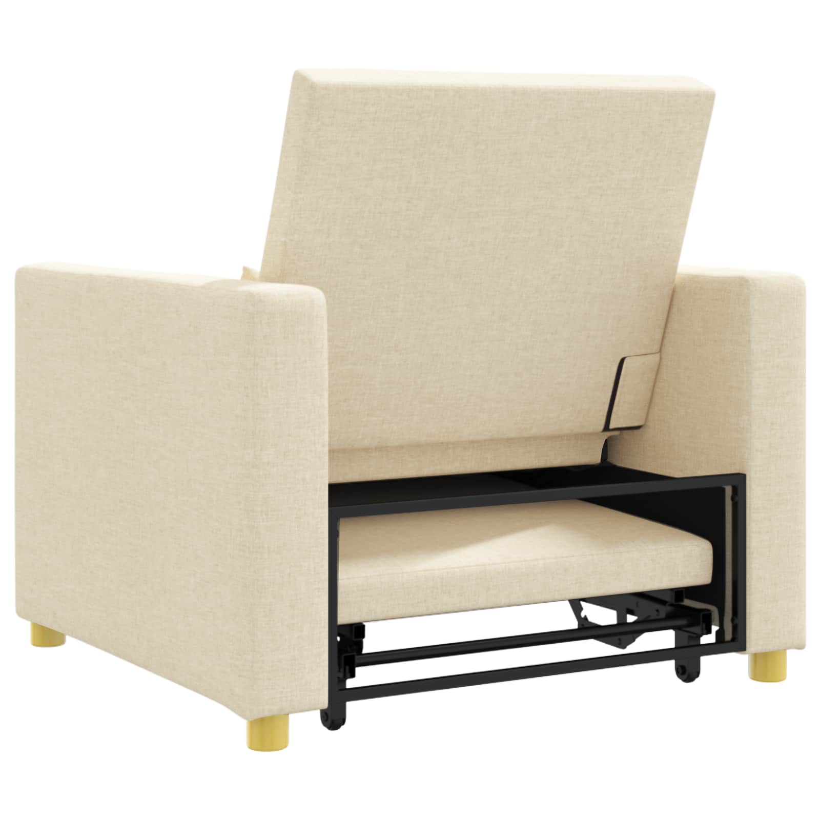 Sofa na razvlačenje Singl Krema 90 x 165 x 87 cm tkanina