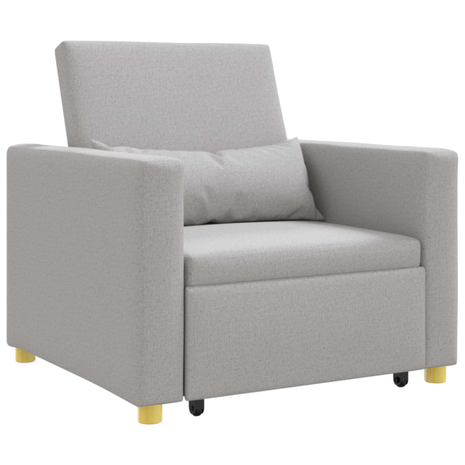 Sofa na razvlačenje Singl s kotačima Siva boja oblaka tkanina