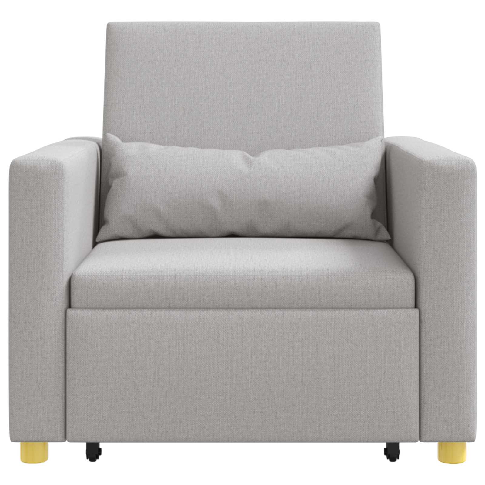 Sofa na razvlačenje Singl s kotačima Siva boja oblaka tkanina