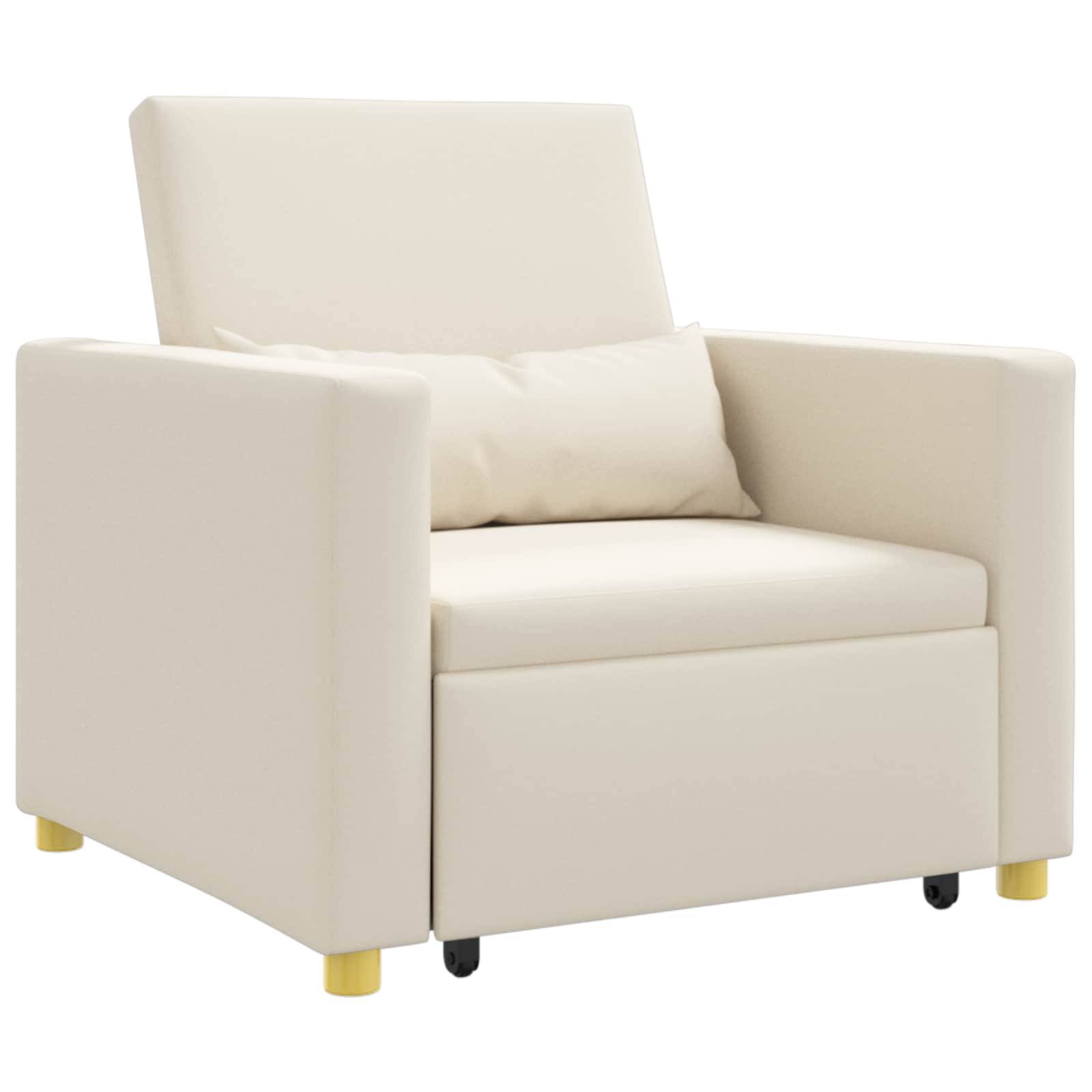 Sofa na razvlačenje Singl Krem bijelo 90 x 165 x 87 cm tkanina