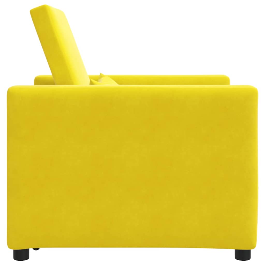 Sofa na razvlačenje Singl s kotačima Žuta Baršun