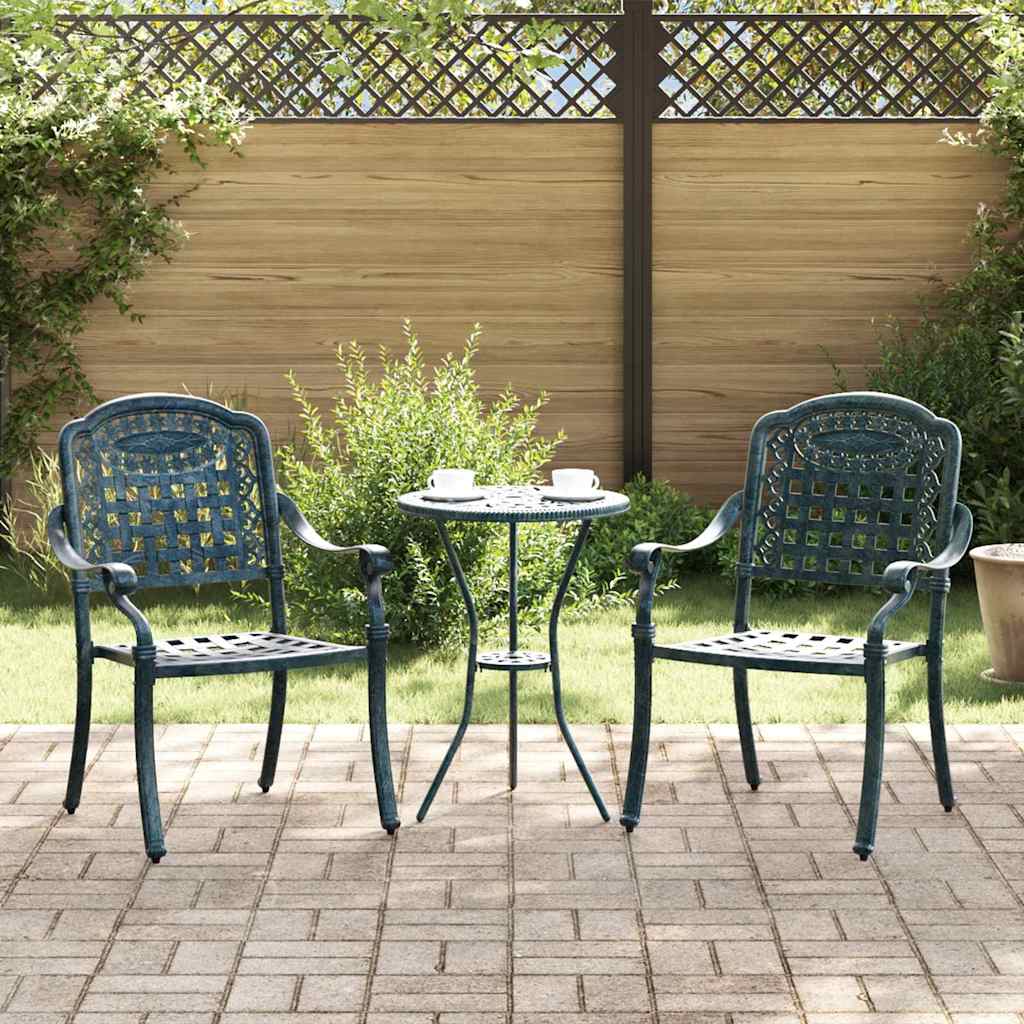 Vrtna stolica 2 pcs Zelena 55 x 56,5 x 91cm Aluminij
