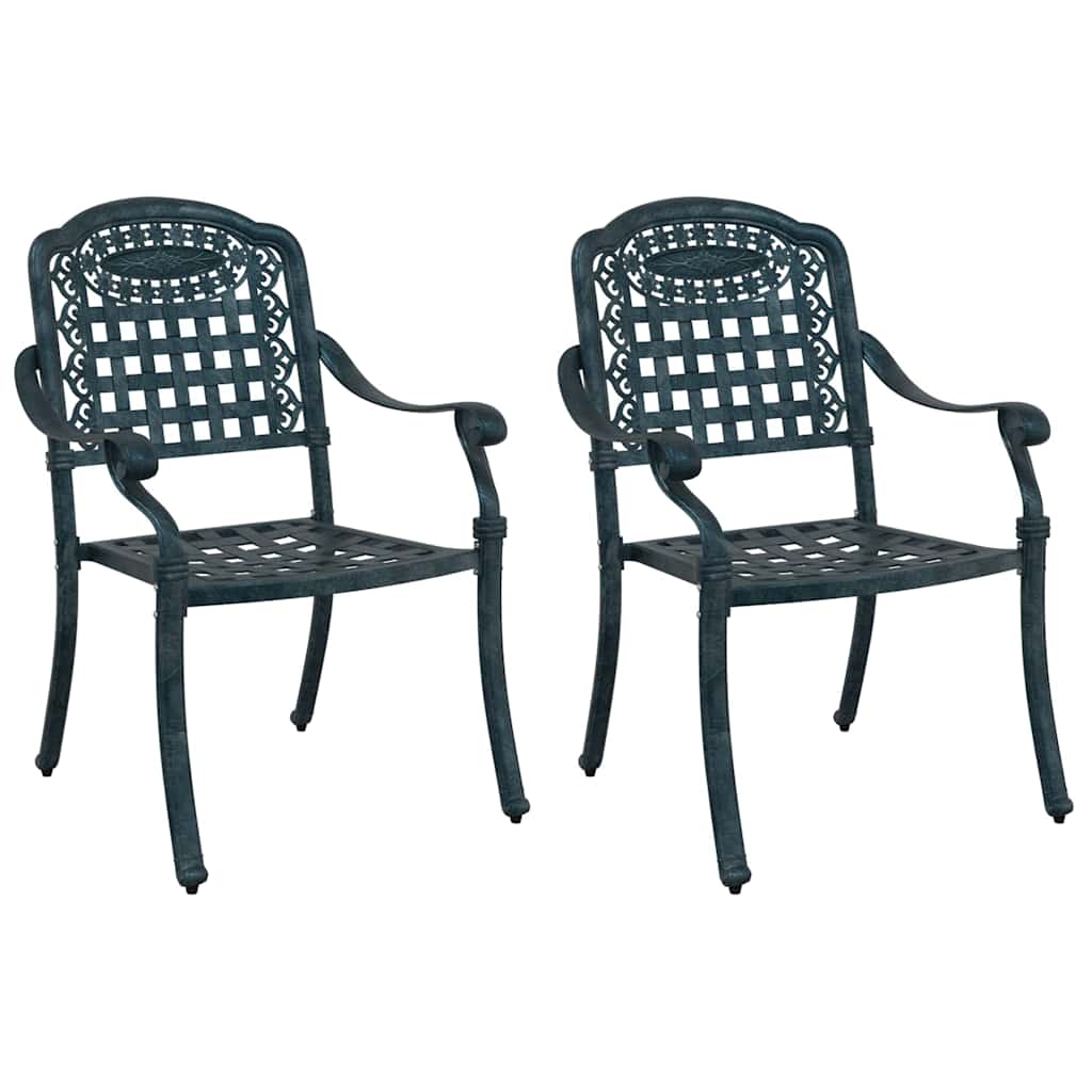 Vrtna stolica 2 pcs Zelena 55 x 56,5 x 91cm Aluminij