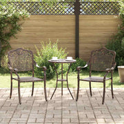 Vrtna stolica 2 pcs Bronzana 55 x 55 x 92,5cm Aluminij