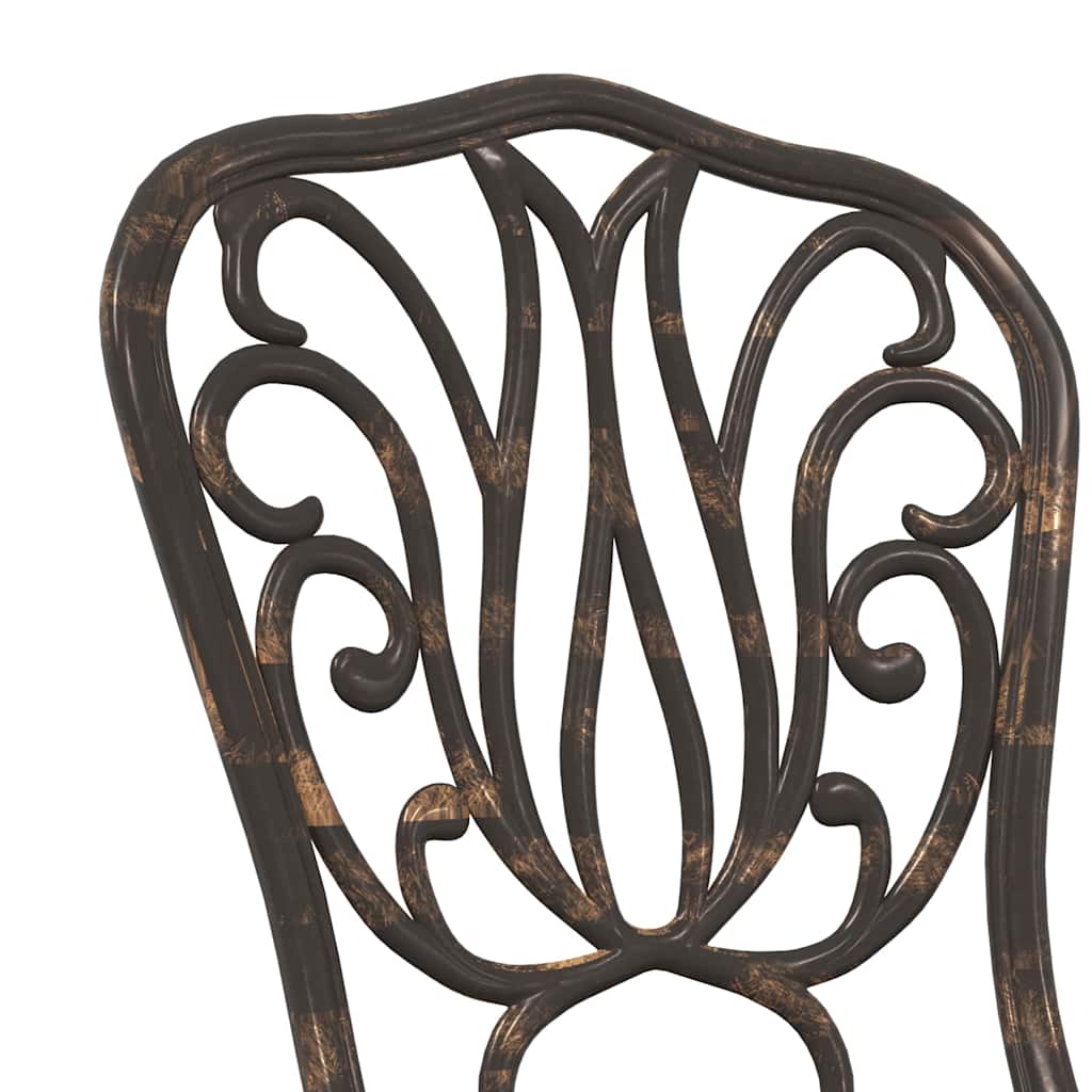Bistro set za vrt 3 pcs Bronzana Aluminij