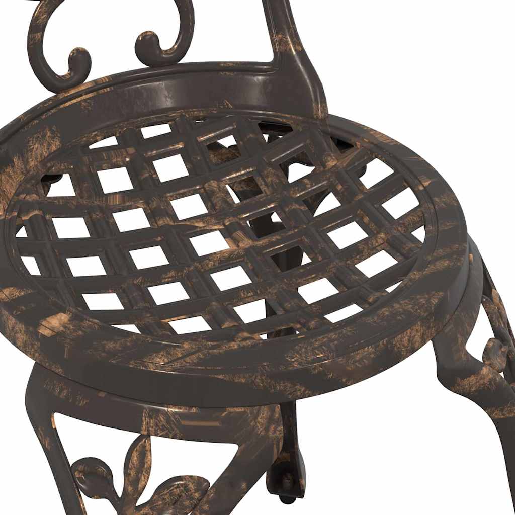 Bistro set za vrt 3 pcs Bronzana Aluminij