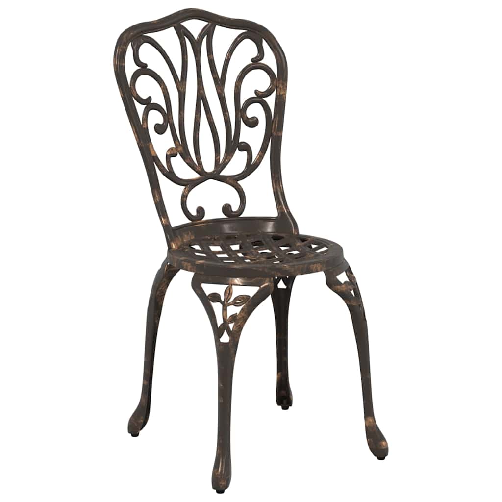 Bistro set za vrt 3 pcs Bronzana Aluminij
