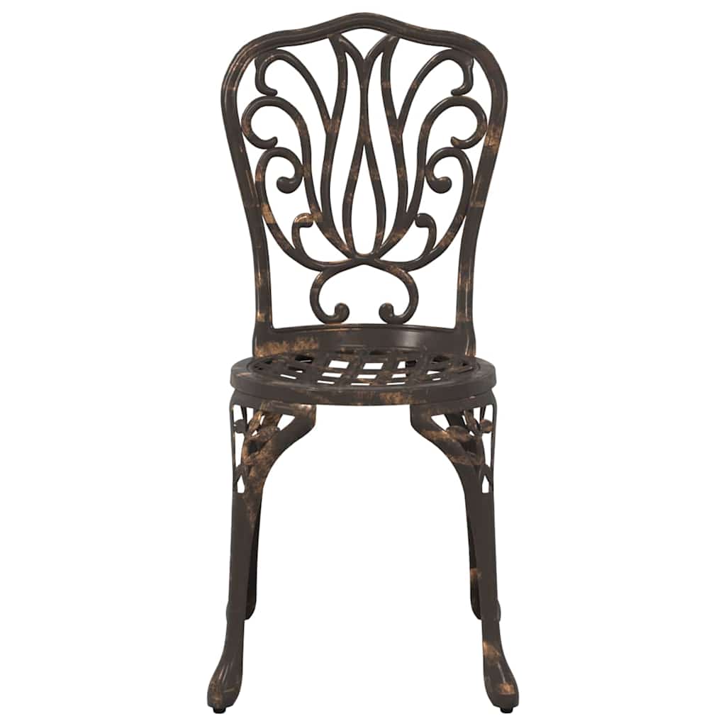Bistro set za vrt 3 pcs Bronzana Aluminij