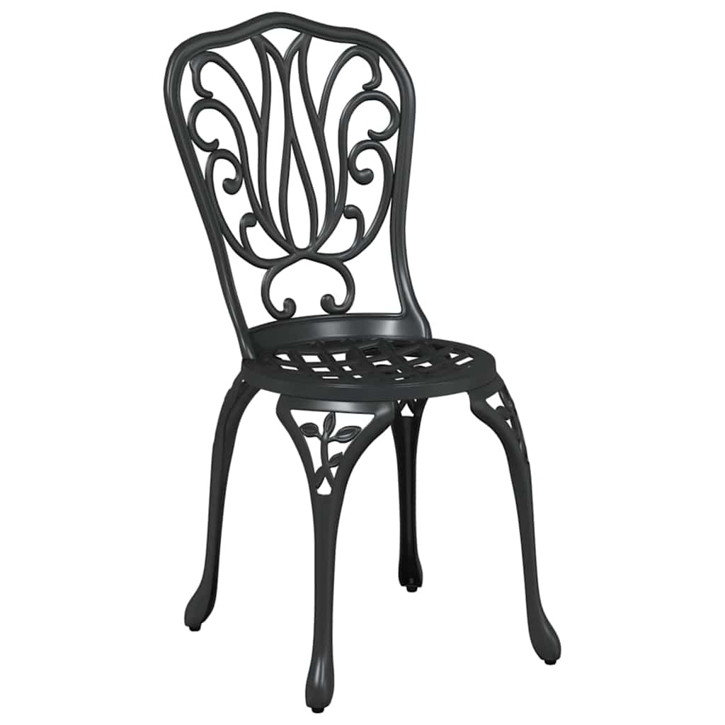 Bistro set za vrt 3 pcs Crna Aluminij