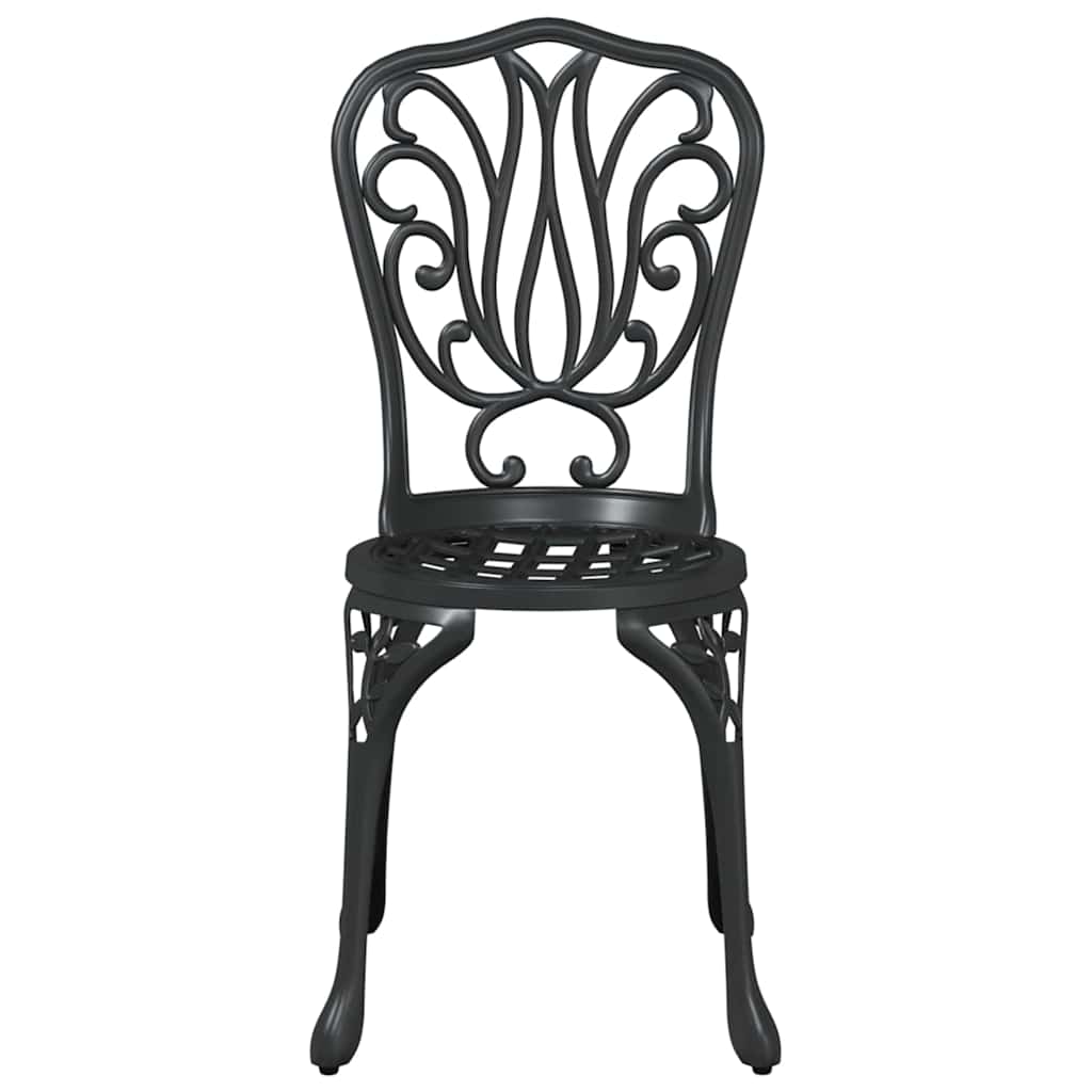 Bistro set za vrt 3 pcs Crna Aluminij