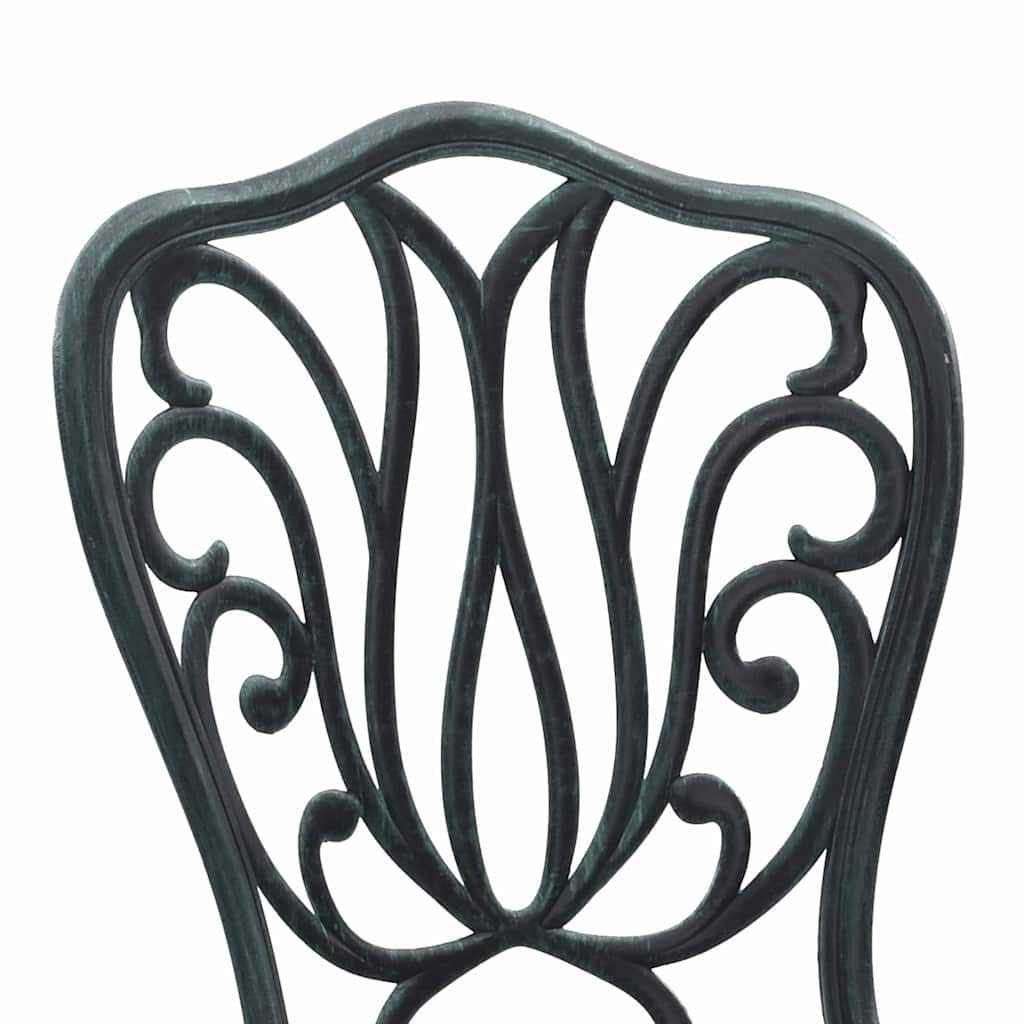 Bistro set za vrt 3 pcs Zelena Aluminij