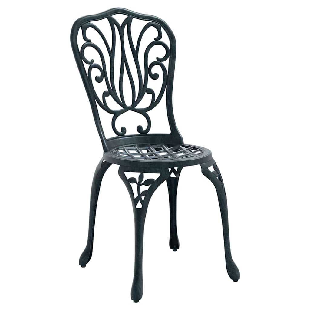 Bistro set za vrt 3 pcs Zelena Aluminij