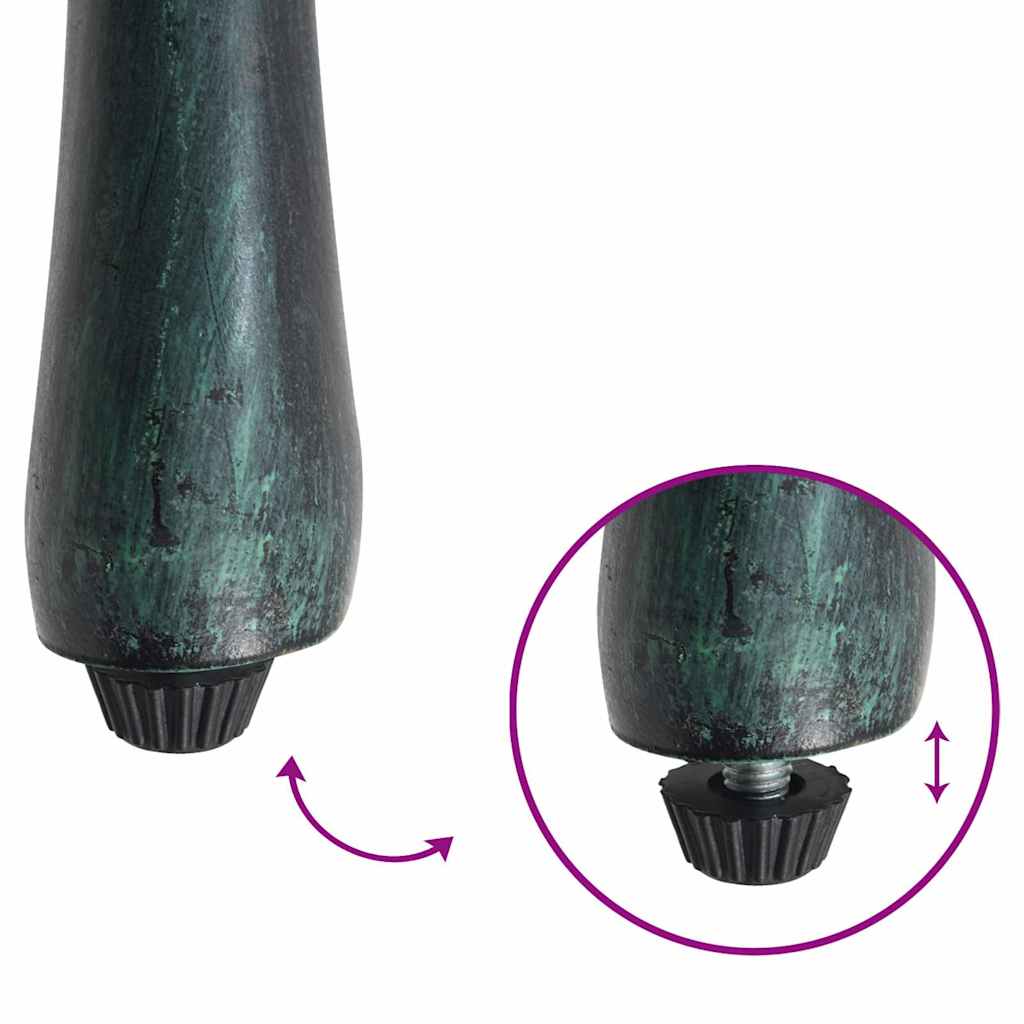 Bistro set za vrt 3 pcs Zelena Aluminij