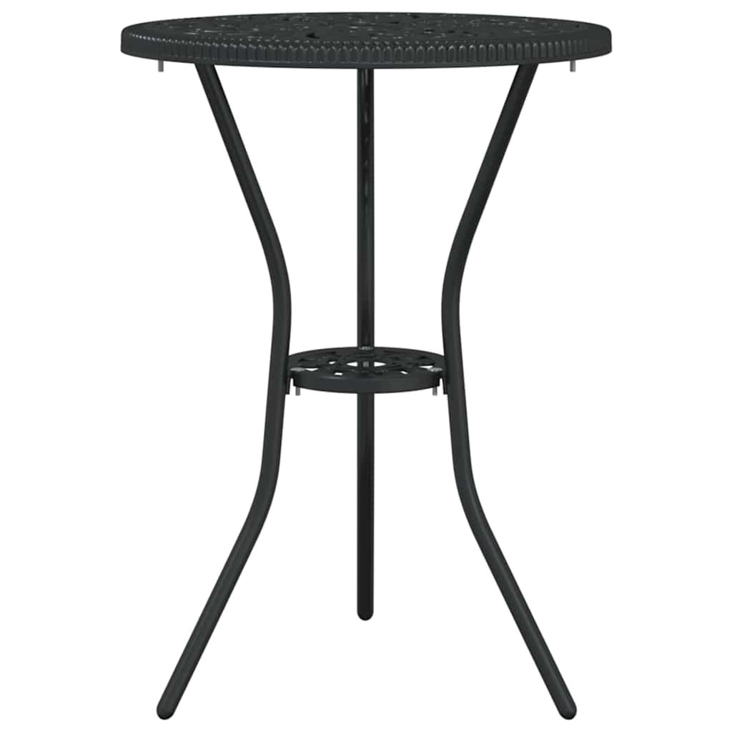 Bistro set za vrt 3 pcs Crna Aluminij