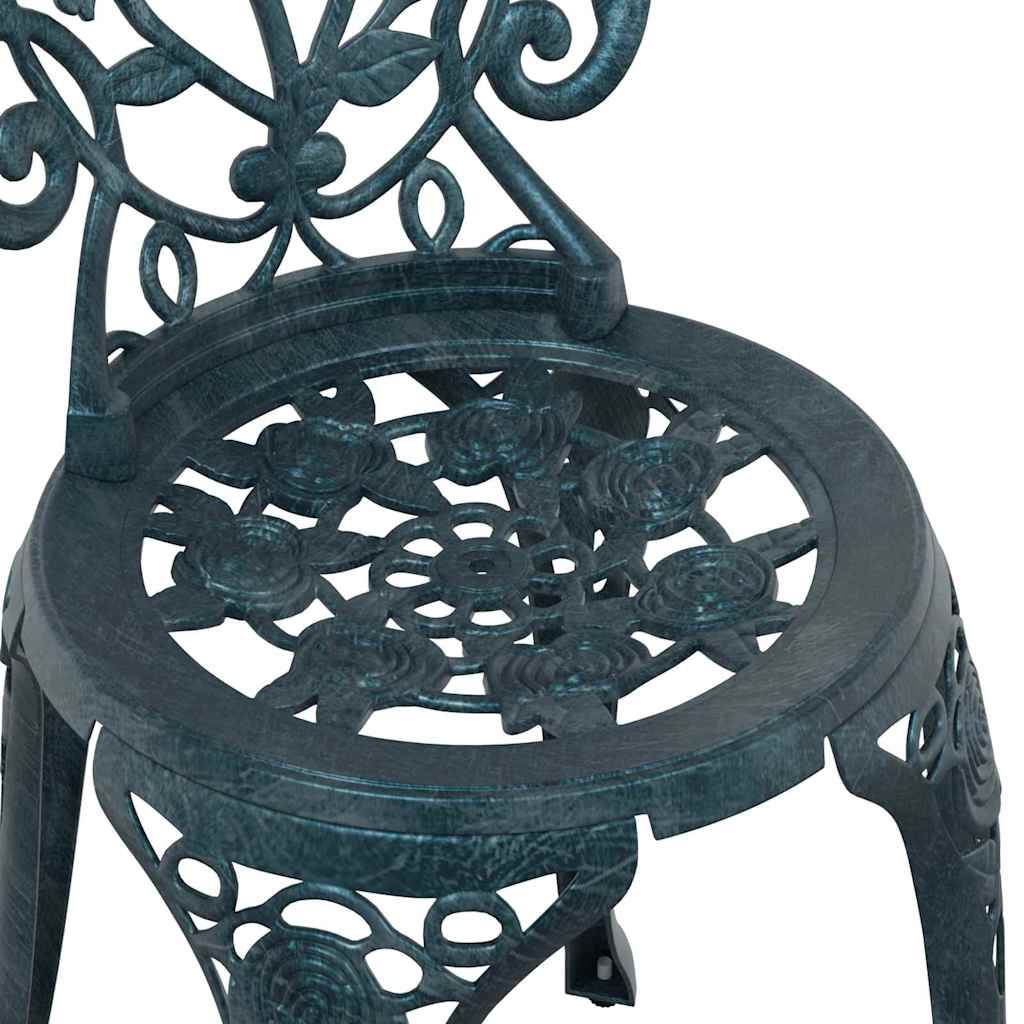 Bistro set za vrt 3 pcs Zelena Aluminij