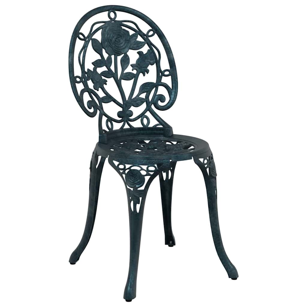 Bistro set za vrt 3 pcs Zelena Aluminij