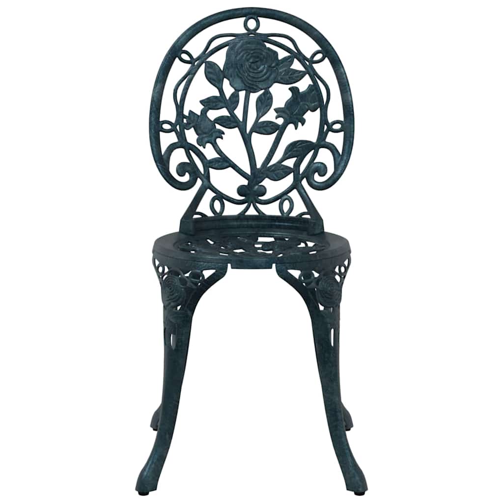 Bistro set za vrt 3 pcs Zelena Aluminij