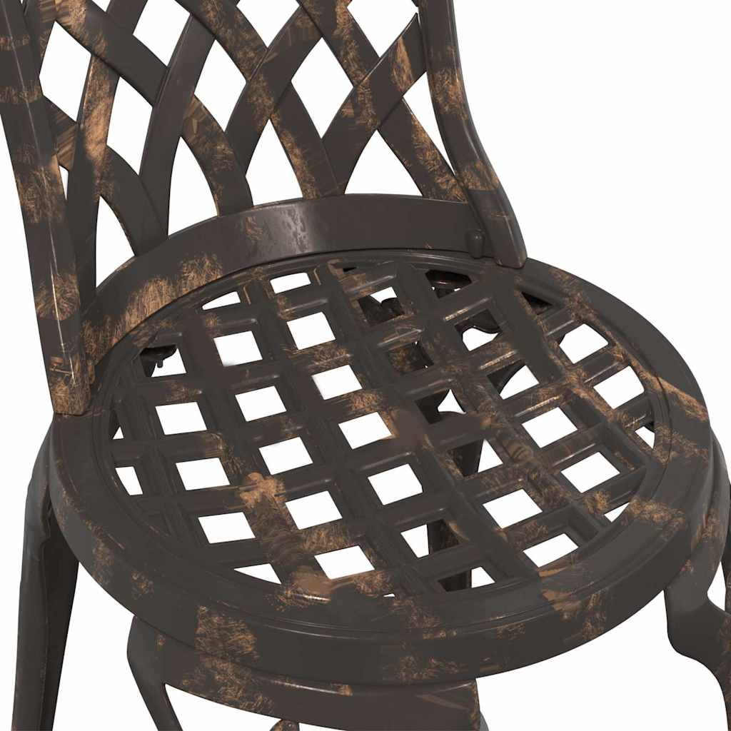 Bistro set za vrt 3 pcs Bronzana Aluminij