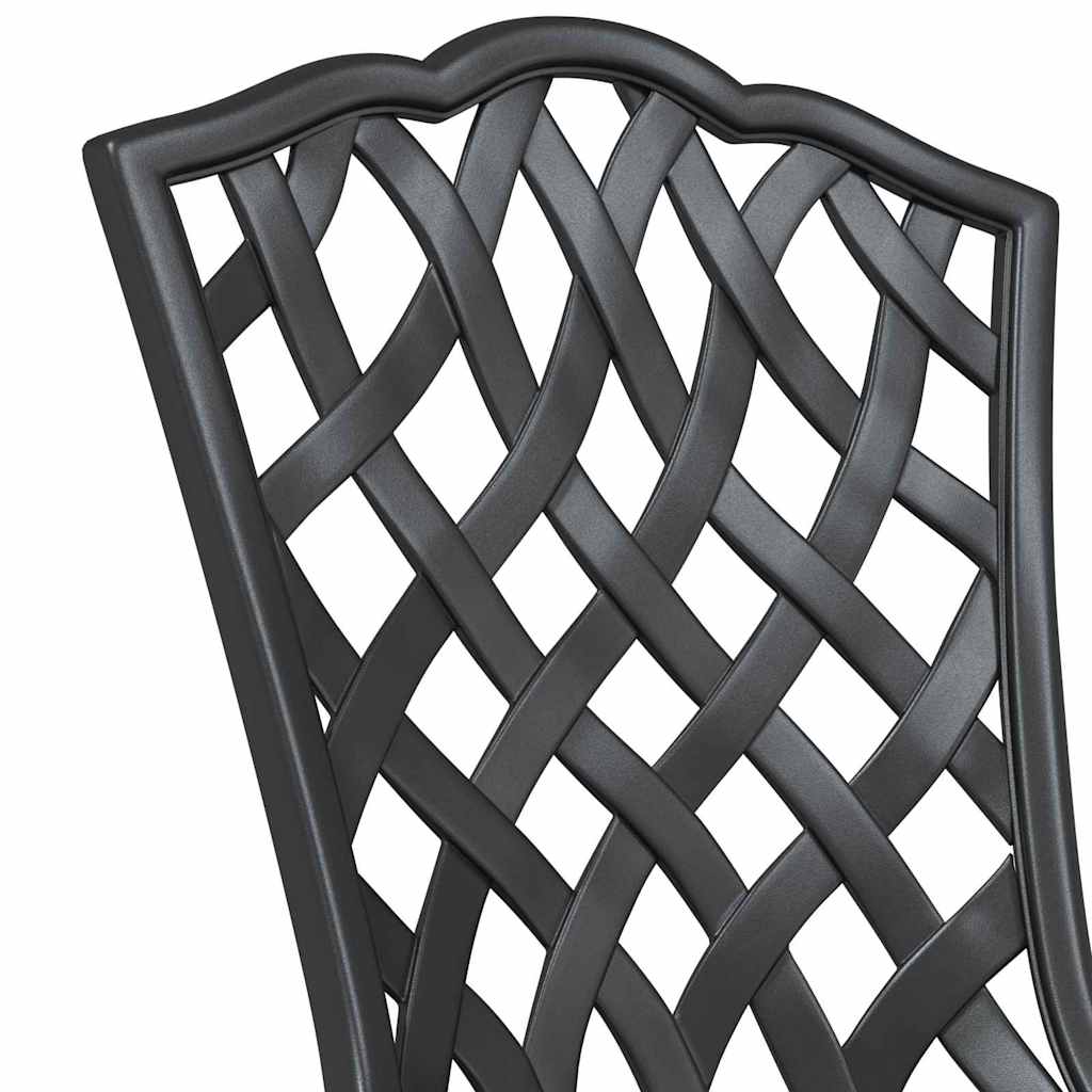 Bistro set za vrt 3 pcs Crna Aluminij