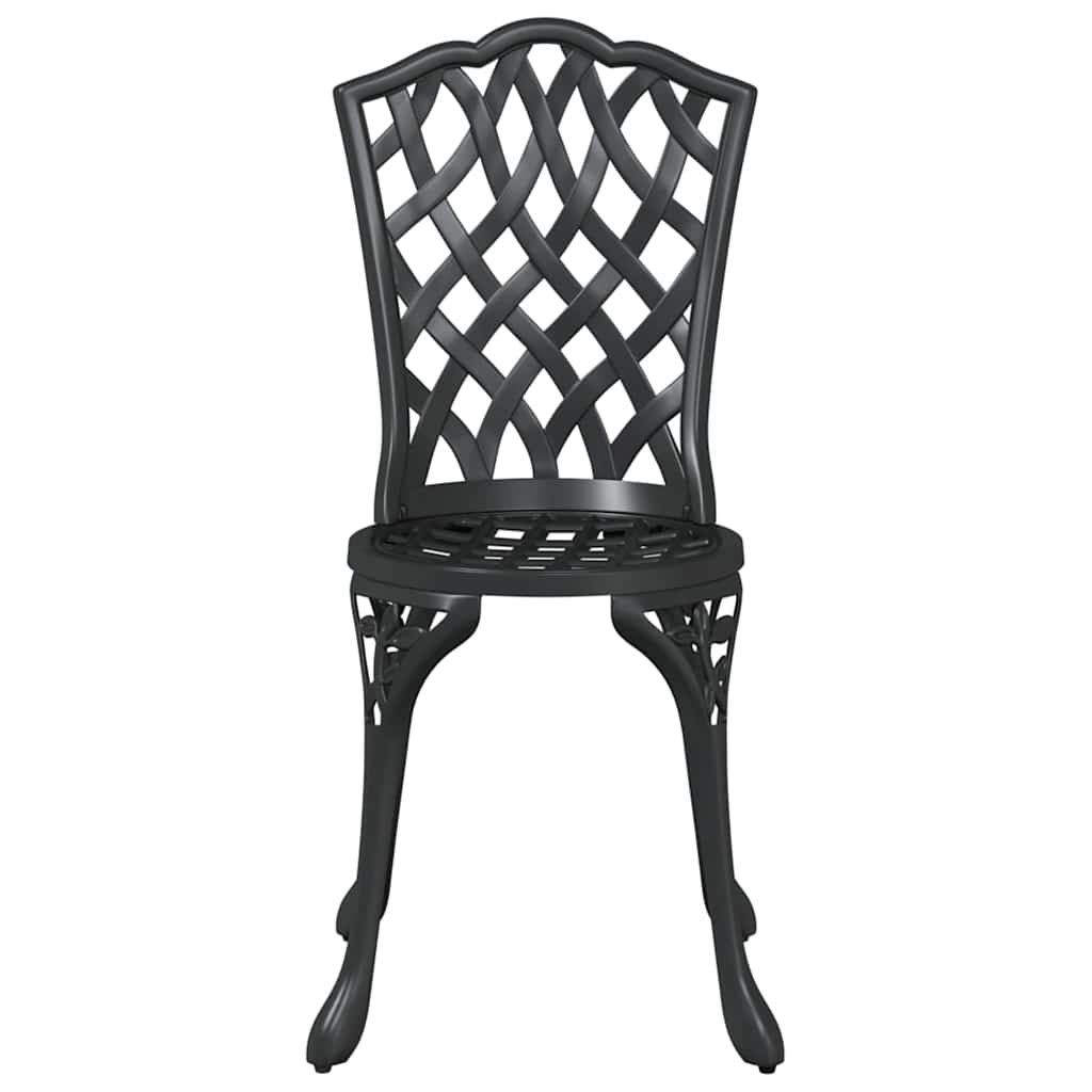 Bistro set za vrt 3 pcs Crna Aluminij