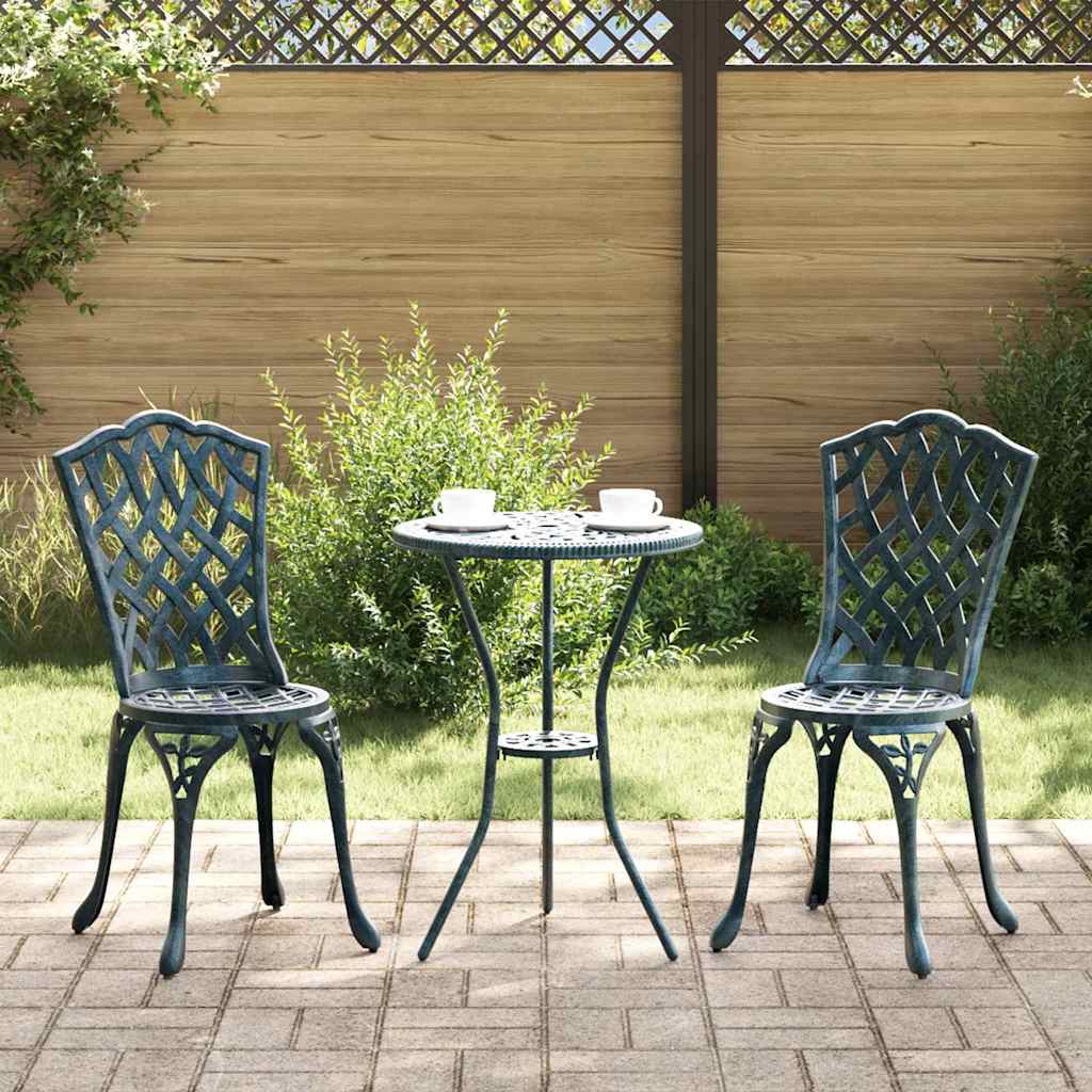 Bistro set za vrt 3 pcs Zelena Aluminij