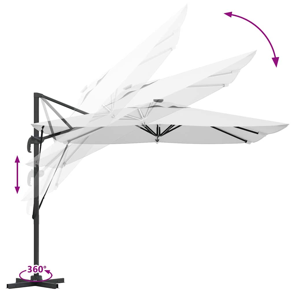 Suncobran Pijesak 286 x 284 x 270 cm Aluminij i poliester