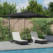 Suncobran Crna 286 x 284 x 270 cm Aluminij i poliester