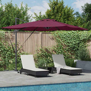 Suncobran S LED lampica Bordeaux Crvena 286 x 284 x 270 cm