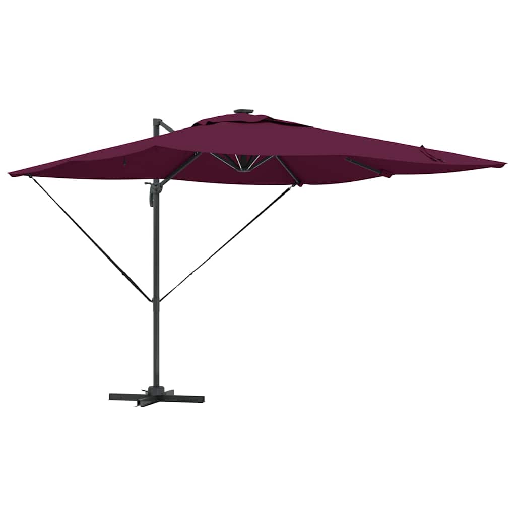 Suncobran S LED lampica Bordeaux Crvena 286 x 284 x 270 cm