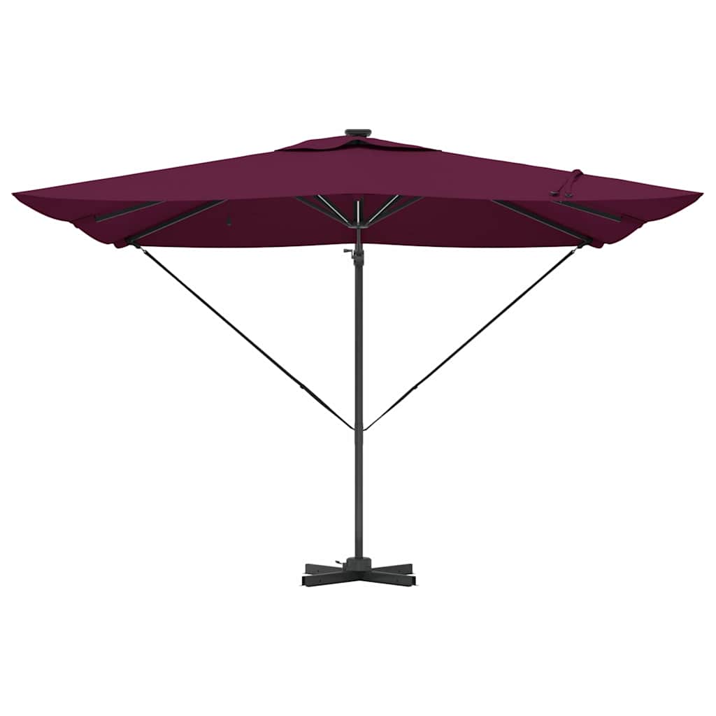 Suncobran S LED lampica Bordeaux Crvena 286 x 284 x 270 cm
