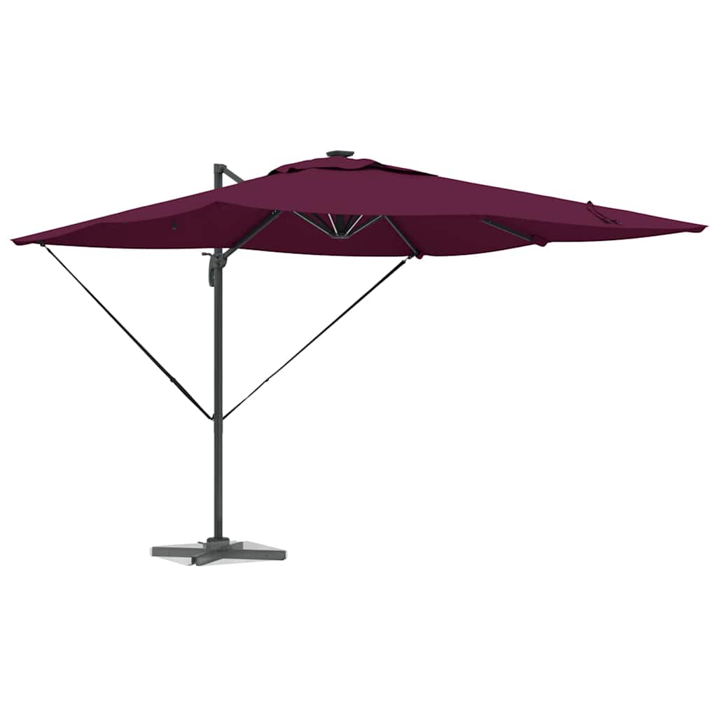 Suncobran S LED lampica Bordeaux Crvena 286 x 284 x 270 cm