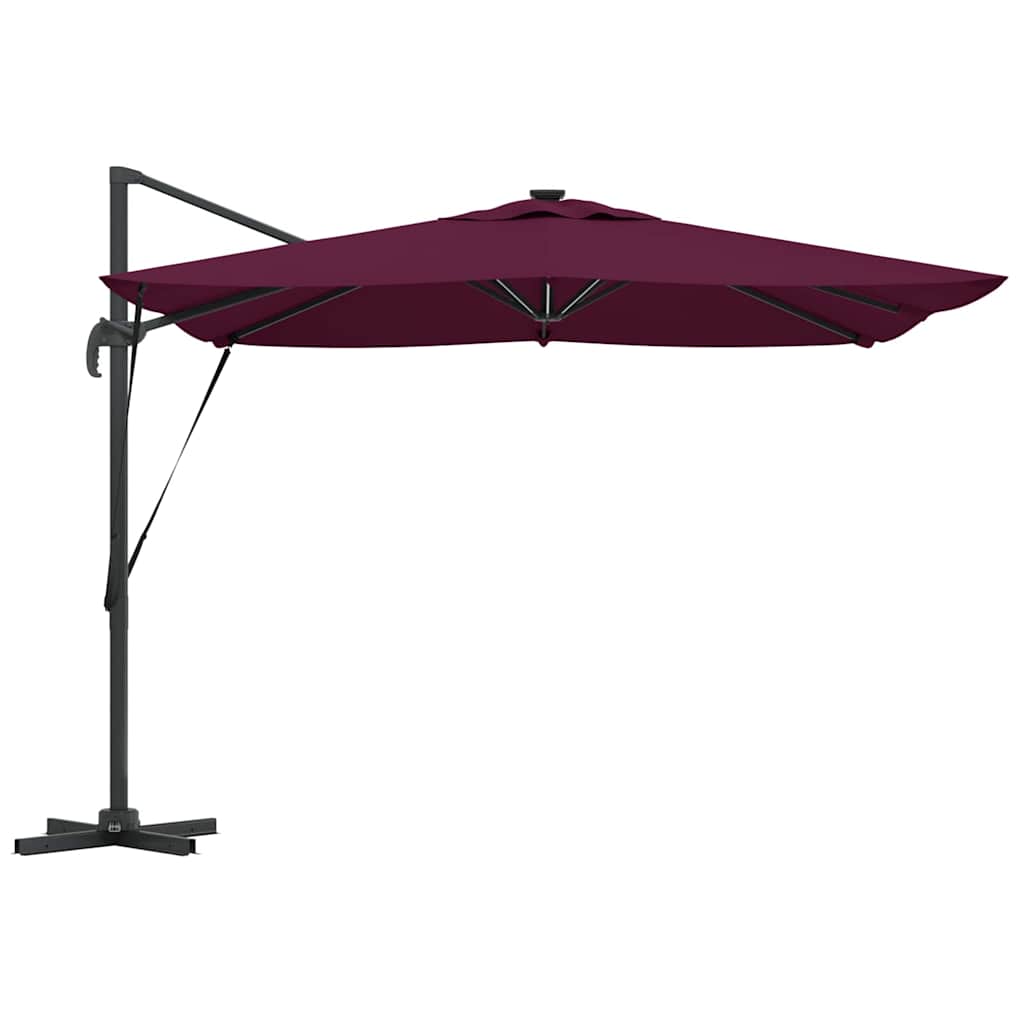 Suncobran S LED lampica Bordeaux Crvena 286 x 284 x 270 cm
