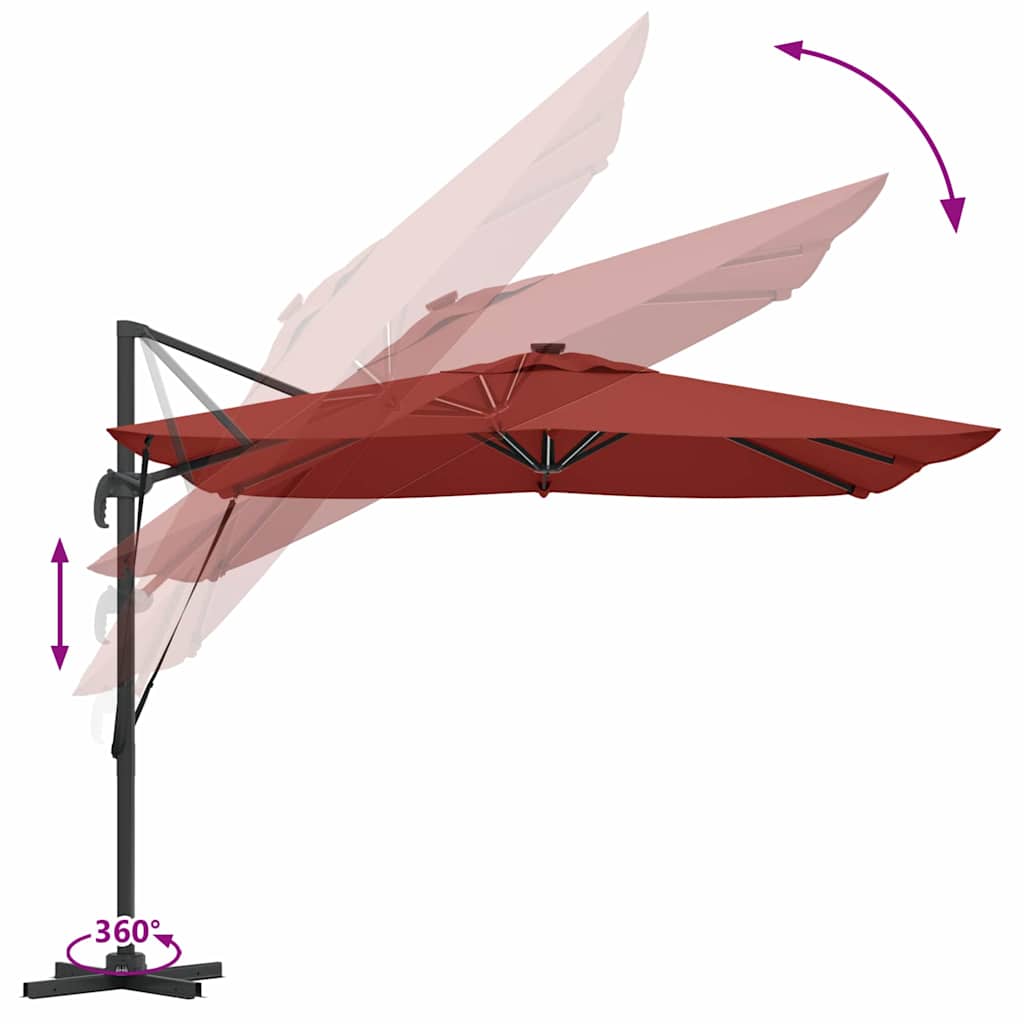 Suncobran Terakota 286 x 284 x 270 cm Aluminij i poliester
